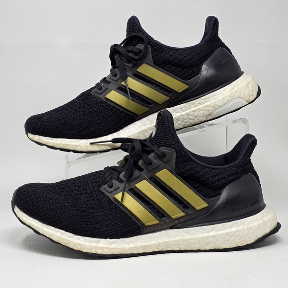 Adidas UltraBoost 4.0 Mens Sz 8.5 DNA Running Shoes Black Gold FY9316 Pre-owned - Picture 3 of 10